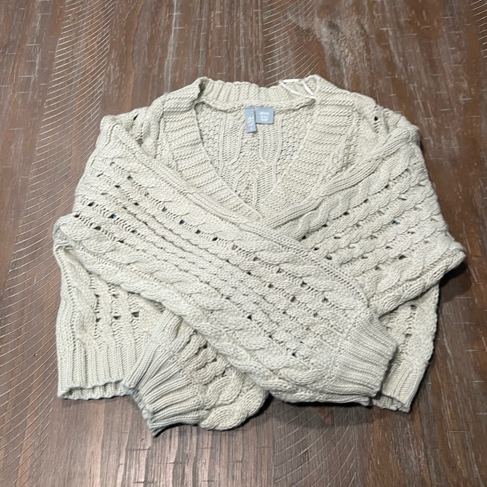 Cream Colored Flower Cardigan